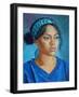 Girl in Blue 2020 (oil on canvas)-Tilly Willis-Framed Giclee Print