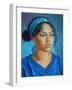 Girl in Blue 2020 (oil on canvas)-Tilly Willis-Framed Giclee Print