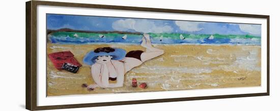 Girl in Blue Hat and Bikini,2015-Susan Adams-Framed Giclee Print