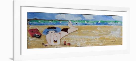 Girl in Blue Hat and Bikini,2015-Susan Adams-Framed Giclee Print