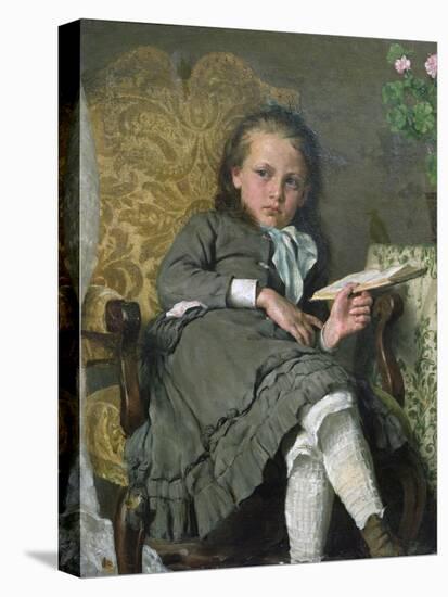 Girl in Chair, 1879-Erik Theodor Werenskiold-Stretched Canvas