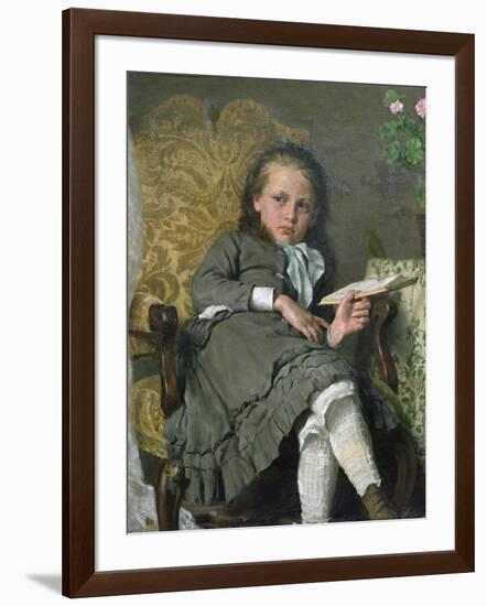 Girl in Chair, 1879-Erik Theodor Werenskiold-Framed Giclee Print