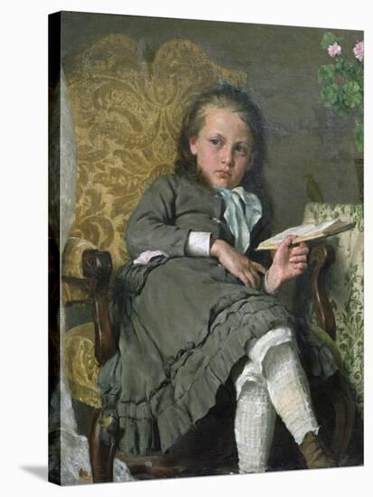 Girl in Chair, 1879-Erik Theodor Werenskiold-Stretched Canvas