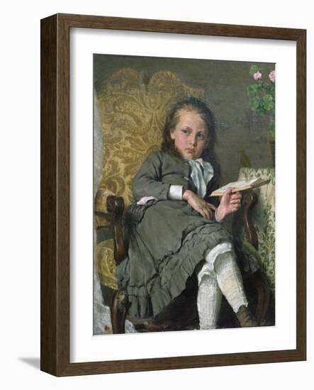 Girl in Chair, 1879-Erik Theodor Werenskiold-Framed Giclee Print