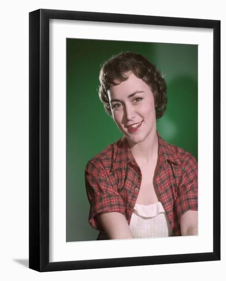 Girl in Checked Shirt-Charles Woof-Framed Photographic Print