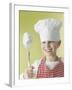 Girl in Chef's Hat and Apron with Beater-Kai Schwabe-Framed Photographic Print