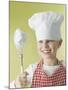 Girl in Chef's Hat and Apron with Beater-Kai Schwabe-Mounted Photographic Print