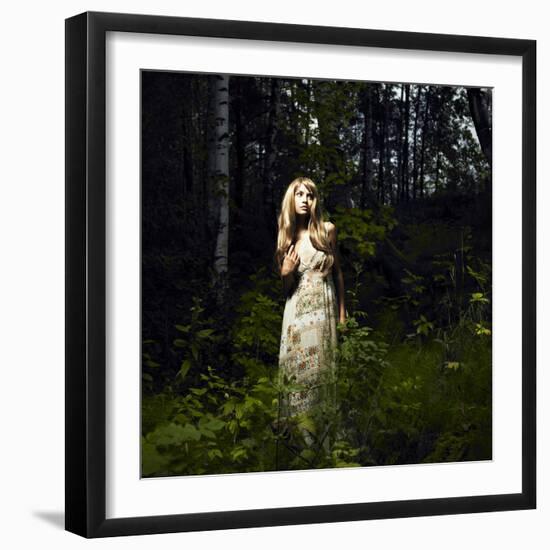 Girl in Fairy Forest-George Mayer-Framed Premium Photographic Print