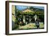 Girl in Front of Arbor-Pompeo Massani-Framed Giclee Print