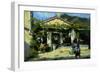 Girl in Front of Arbor-Pompeo Massani-Framed Giclee Print