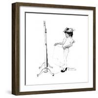 Girl in Front of Mirror-Norman Rockwell-Framed Giclee Print