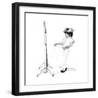 Girl in Front of Mirror-Norman Rockwell-Framed Giclee Print