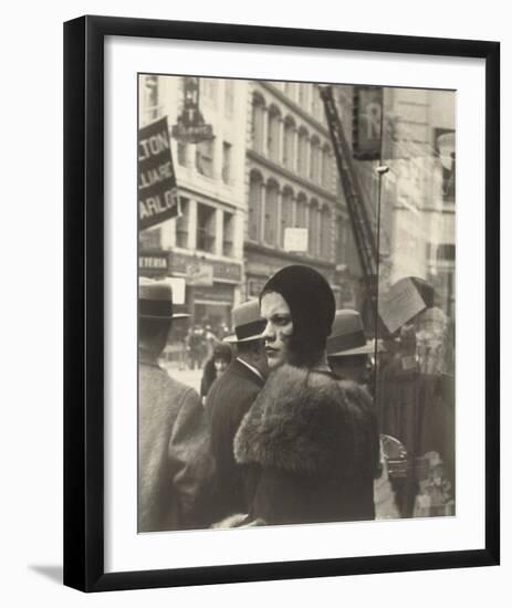 Girl in Fulton Street, New York, 1929-Walker Evans-Framed Art Print