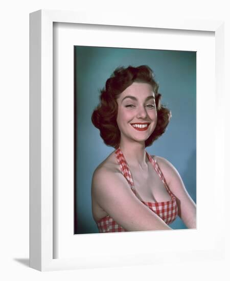 Girl in Gingham 1950s-Charles Woof-Framed Photographic Print