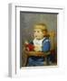 Girl in Her Child's Chair, 1878-Albert Anker-Framed Giclee Print