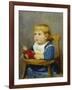 Girl in Her Child's Chair, 1878-Albert Anker-Framed Giclee Print