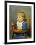 Girl in Her Child's Chair, 1878-Albert Anker-Framed Giclee Print