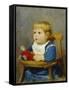 Girl in Her Child's Chair, 1878-Albert Anker-Framed Stretched Canvas