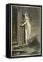Girl in Her Nightie Walks on the Window-Ledge-Max Pirner-Framed Stretched Canvas