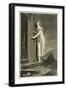 Girl in Her Nightie Walks on the Window-Ledge-Max Pirner-Framed Art Print