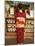 Girl in Kimono, Yukata Buying Crepe, Kyoto City, Honshu, Japan-Christian Kober-Mounted Photographic Print