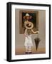 Girl in Museum-John Zaccheo-Framed Giclee Print