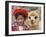 Girl in Native Dress with Baby Alpaca, Sacsayhuaman Inca Ruins, Cusco, Peru-Dennis Kirkland-Framed Premium Photographic Print