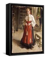 Girl in Orsa Costume, 1911-Anders Leonard Zorn-Framed Stretched Canvas