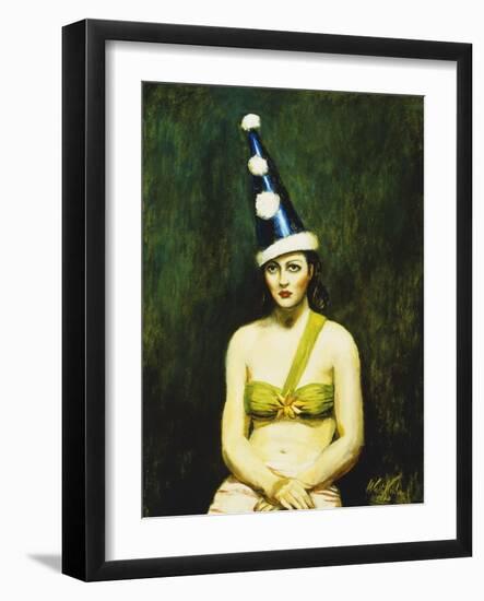 Girl in Pierrot's Hat, 1940 (Oil on Canvas)-Walt Kuhn-Framed Giclee Print