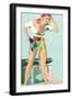 Girl in Pirate Costume-null-Framed Art Print