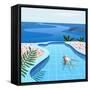 Girl in Pool-Petra Lizde-Framed Stretched Canvas