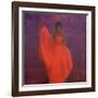 Girl in Red Dress-Lincoln Seligman-Framed Giclee Print