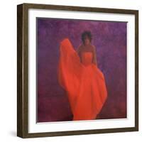 Girl in Red Dress-Lincoln Seligman-Framed Giclee Print