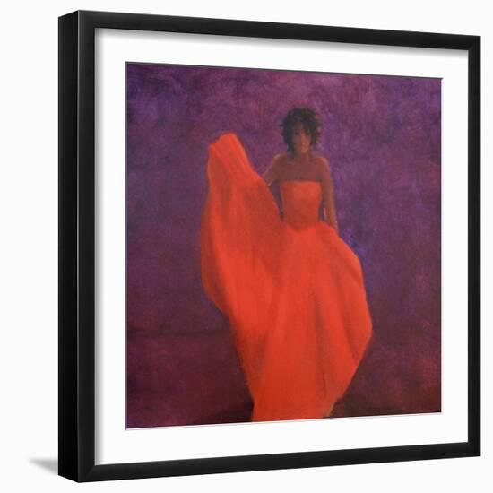 Girl in Red Dress-Lincoln Seligman-Framed Giclee Print