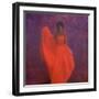 Girl in Red Dress-Lincoln Seligman-Framed Giclee Print