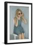 Girl In Sunglasses, 2017-Stevie Taylor-Framed Premium Giclee Print