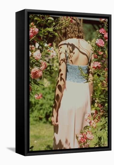 Girl in the Garden-Michalina Wozniak-Framed Stretched Canvas