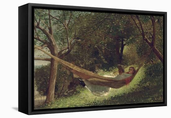 Girl in the Hammock, 1873-Winslow Homer-Framed Stretched Canvas