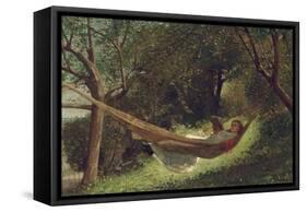 Girl in the Hammock, 1873-Winslow Homer-Framed Stretched Canvas