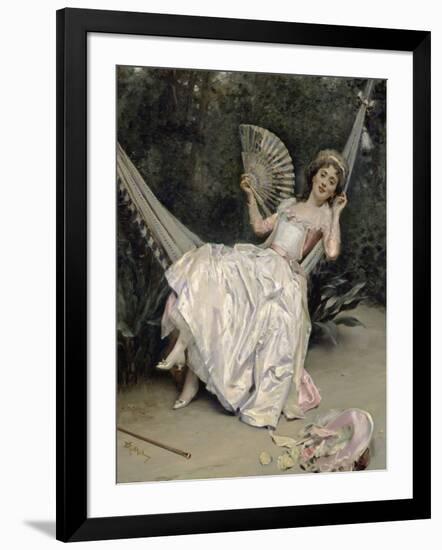 Girl in the Hammock-Raimundo Madrazo-Framed Giclee Print