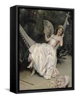 Girl in the Hammock-Raimundo Madrazo-Framed Stretched Canvas