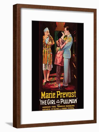 Girl in the Pullman-null-Framed Art Print