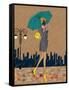 Girl in the Rain-Milovelen-Framed Stretched Canvas