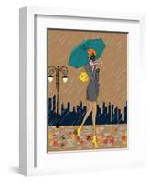 Girl in the Rain-Milovelen-Framed Art Print