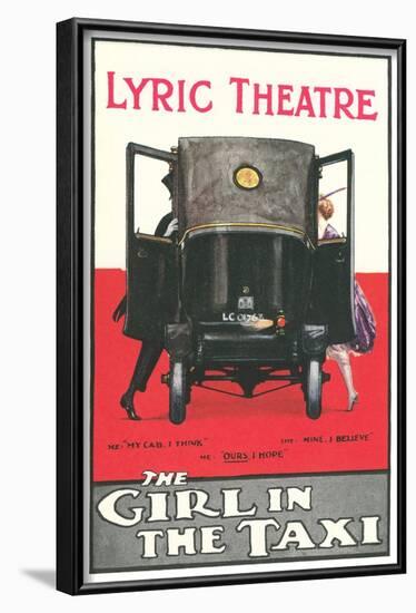 Girl in the Taxi, Poster-null-Framed Art Print