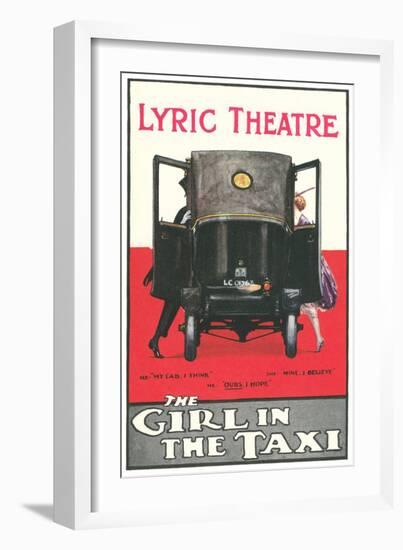 Girl in the Taxi, Poster-null-Framed Art Print