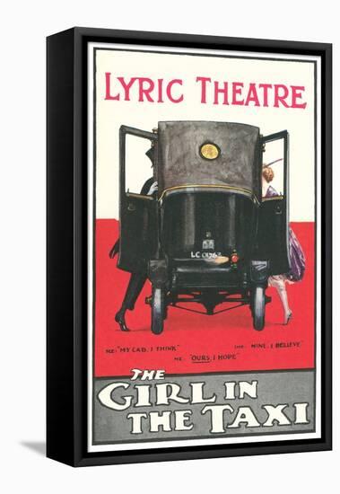 Girl in the Taxi, Poster-null-Framed Stretched Canvas