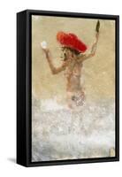 Girl in the Waves-Lincoln Seligman-Framed Stretched Canvas