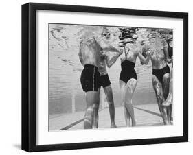 Girl in Topless Swimsuit-Paul Schutzer-Framed Premium Photographic Print