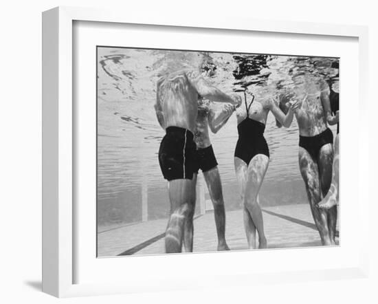 Girl in Topless Swimsuit-Paul Schutzer-Framed Premium Photographic Print